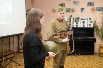 Исторический экскурс в здании библиотеки № 160. Тема мероприятия посвящена «Обороне Москвы».
